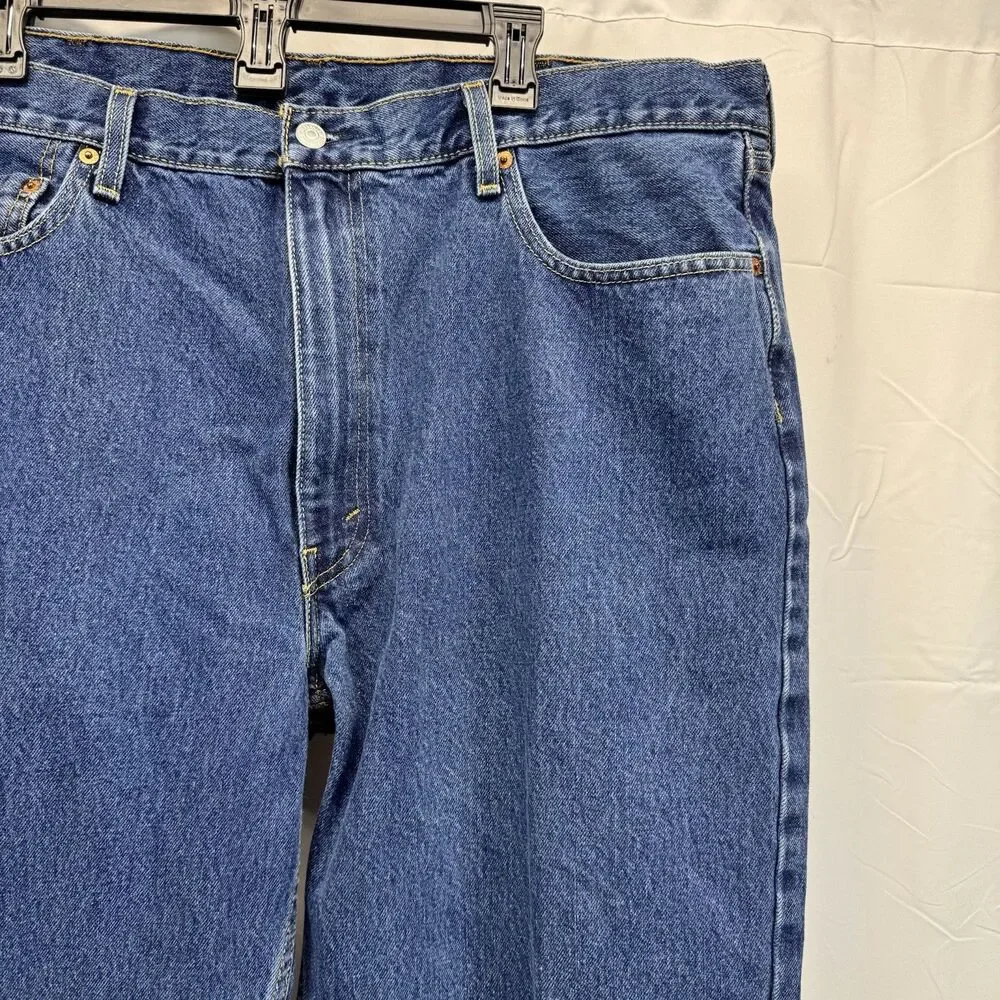 Levi's 550 Jeans 42x34 Mens Relaxed Fit Stonewash Blue Denim Big Tall Relaxed